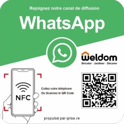 Plaque NFC WhatsApp
