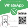 Plaque NFC WhatsApp